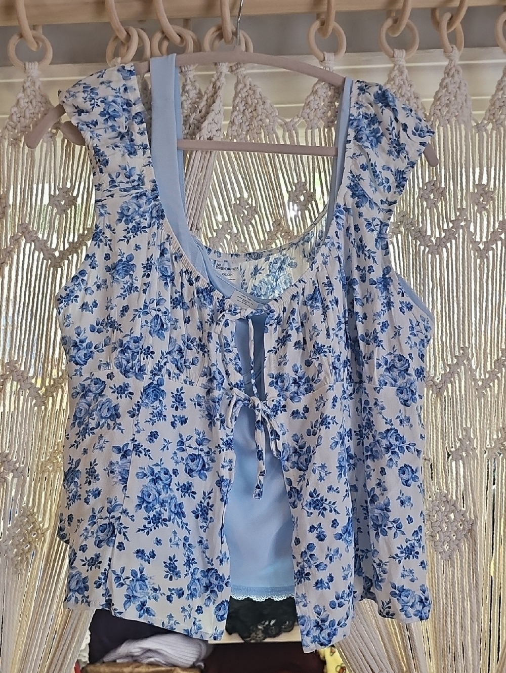2 Piece Set Top Corset Cami & Tie-Front Cami